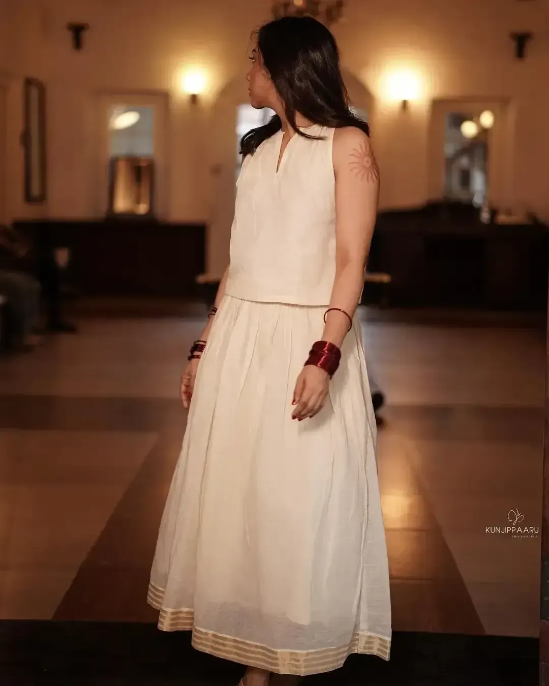 KERALA ACTRESS MADONNA SEBASTIAN IN ONAM SPECIAL WHITE DRESS 3